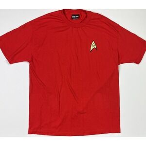 Star Trek T-Shirt Men's XL 2013 Federation Logo Red CBS Studios Enterprise